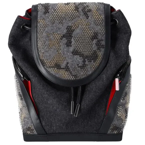 Christian Louboutin Explorafunk Backpack Black White Multi Jacquard Leather Christian Louboutin | Bags | Christian Louboutin Explorafunk  main image 3